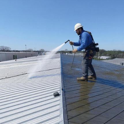 Warehouse Roof Clean in Oadby